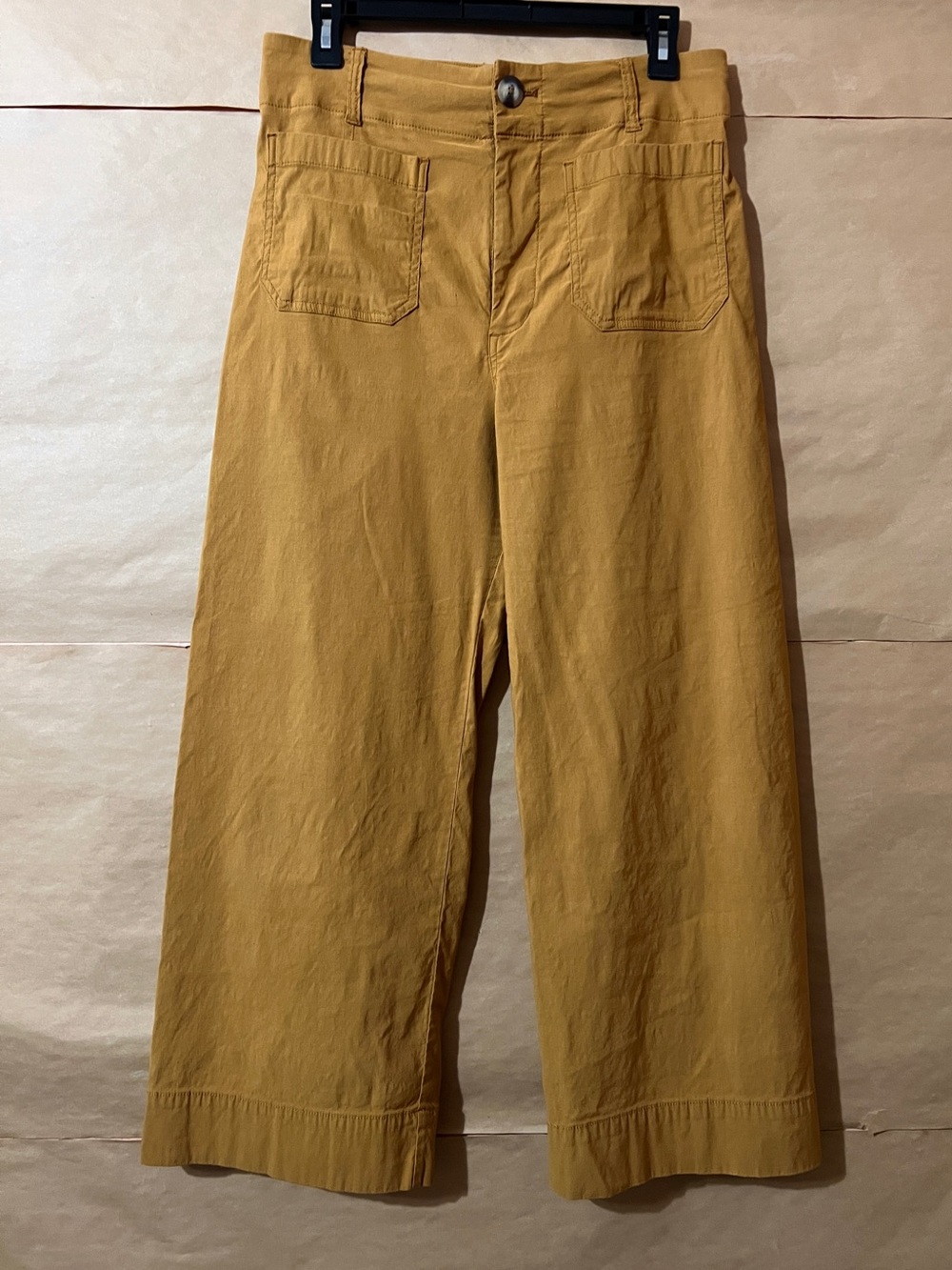 Anthropologie Maeve The Colette Pants Wide Leg Linen Blend Magic Fabric Size 29